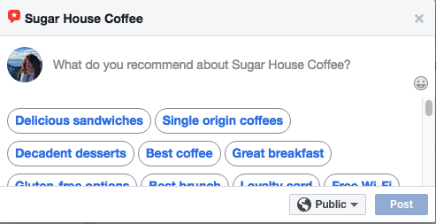 Facebook's suggested positive experience recommendations  